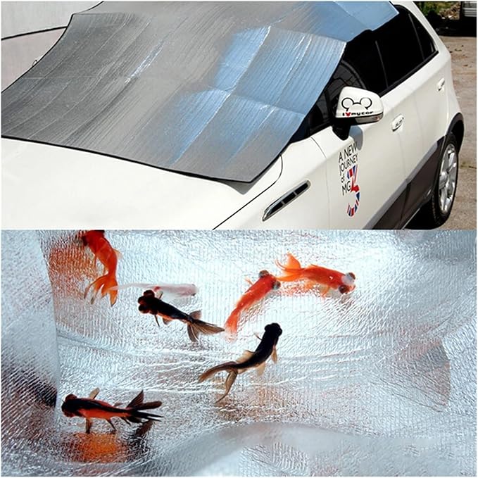 Aluminium Sleeping Mat Waterproof Camping Mat Moisture-Proof Aluminum Foil Mat 78x78in Outdoor Floor Mat with Storage Bag
