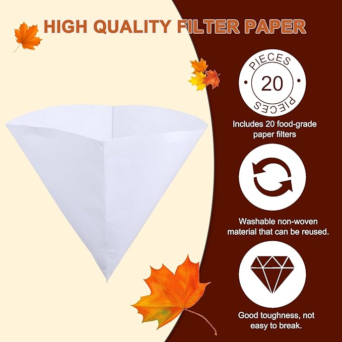 Maple Syrup Tree Tapping Kit with 8L Bags &amp Maple Syrup Cone Filter Holder Stand