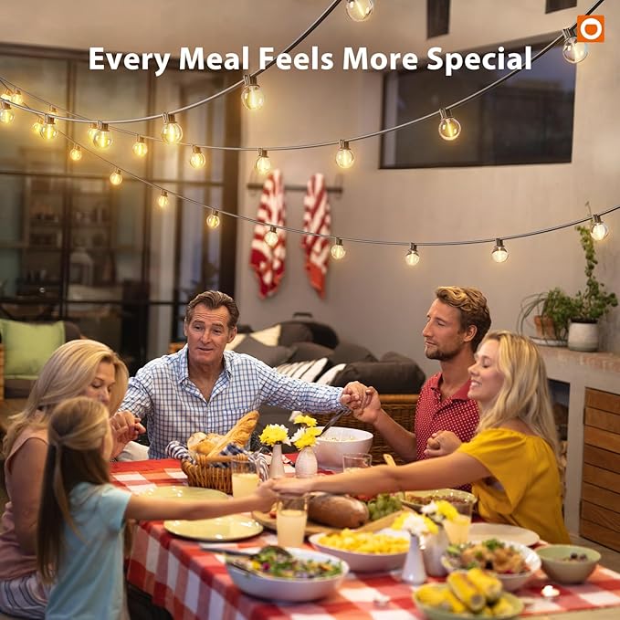 addlon Outdoor String Lights 200FT G40 with Remote 108 LED Shatterproof Bulbs Dimmable Patio Globe Lights Waterproof Hanging Outside Lighting for Backyard Garden Deck Balcony Porch Café Decor