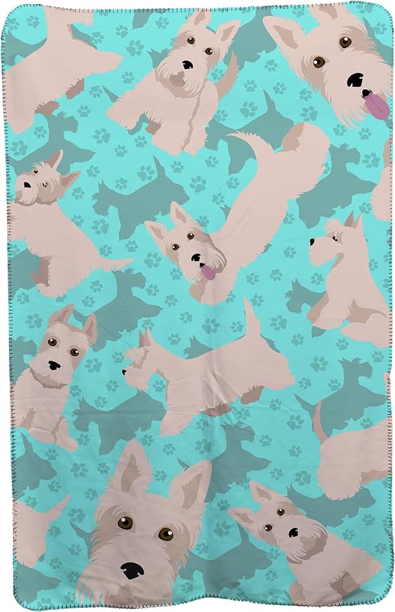 Caroline's Treasures MLM1072TBLT Wheaten Scottish Terrier Soft Travel Blanket with Bag Airplane Blanket Indoor Outdoor Camping Blanket for Traveling Picnics Beach Trips Concerts
