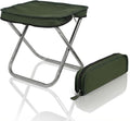 Foldable Backpack Stool for Adults - Portable Folding Stool with 350lb Capacity 900D Oxford Fabric &amp Durable Spring-Linked Frame Lightweight at 1.3lbs for Camping Fishing Travel (Green)