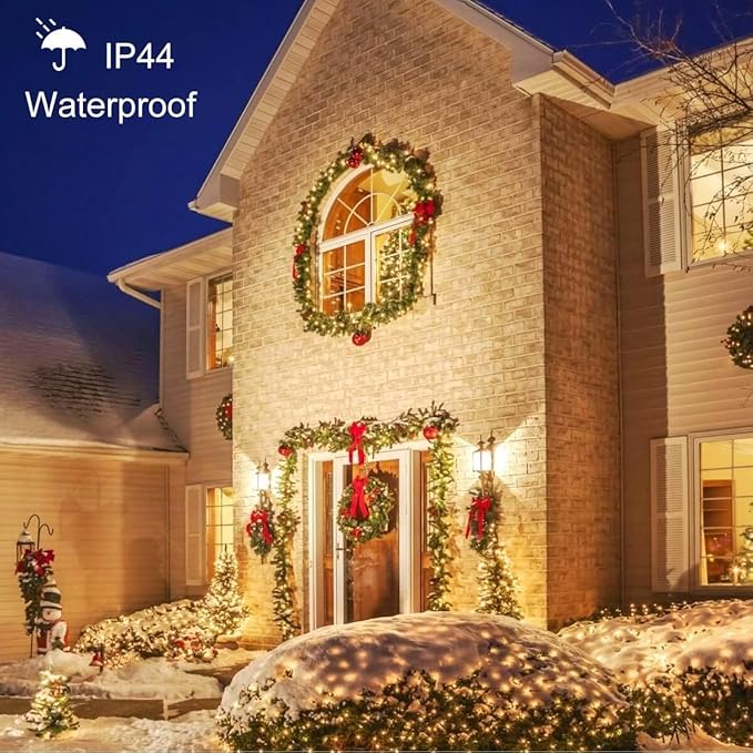 Toodour Christmas Lights Outdoor 328ft 1000 LED String Lights Timer Waterproof 8 Modes Outdoor Christmas String Light - Twinkle Light for Tree Home Garden Yard Wedding Party Xmas Decor(Warm White)
