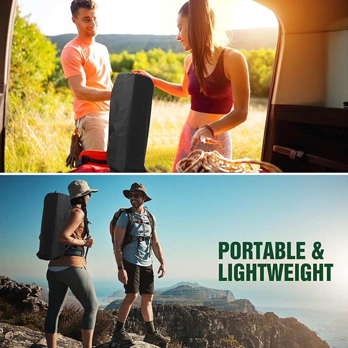 Portable Camping Table Outdoor Folding Table with Basket Storage and Carrying Bag Ultralight Aluminum Alloy Roll-up Top Design for Camping Picnic BBQ Beach Party