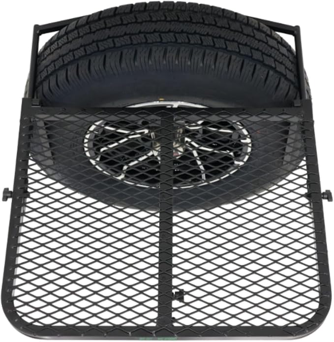 Tire Table Large Aluminum Camping Table for Camp Travel Tailgating Overlanding and Outdoor Work | Installs within Seconds | Stable and Leveled | 33.5 x 28 x 1.5