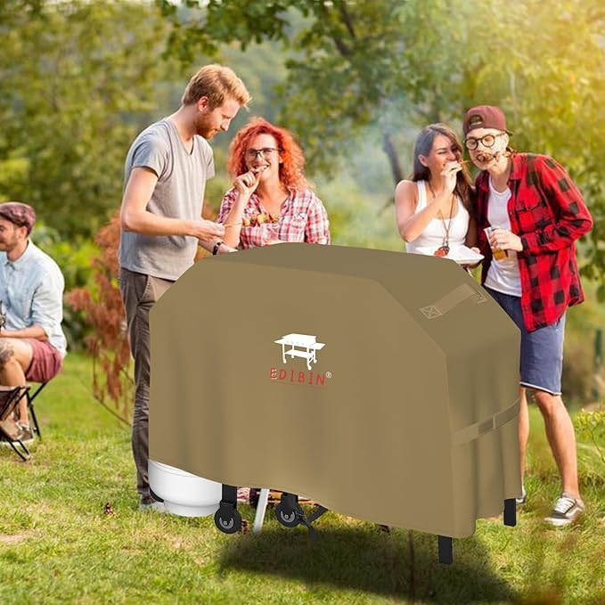 36 Inch Griddle Cover Fits for Blackstone 36 inch Flat Top Gas Griddle 1554 1825 1984 Heavy Duty Waterproof 36 Griddle Cover Fit Royal Gourmet GD401 Fit Blackstone 36 inch Griddle(Tan)
