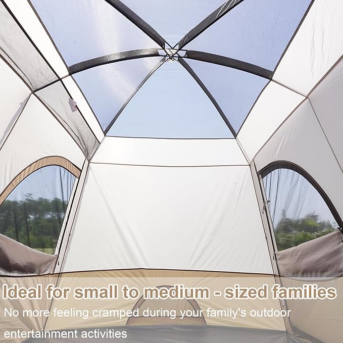 Vidalido Tents3-4 Person Camping Tent with Extended VestibuleWeather Resistant Family Tents with Breathable Mesh WindowsEasy Install Waterproof Outdoor Tent for Backpacking and Camping Hiking