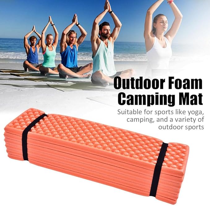 Camping Mat Ultralight Waterproof Folding Comfortable Backpacking Foams Mattress Folding Beach Tent Sleeping Pad Camping Hiking Beach Tent Outdoor Mattress