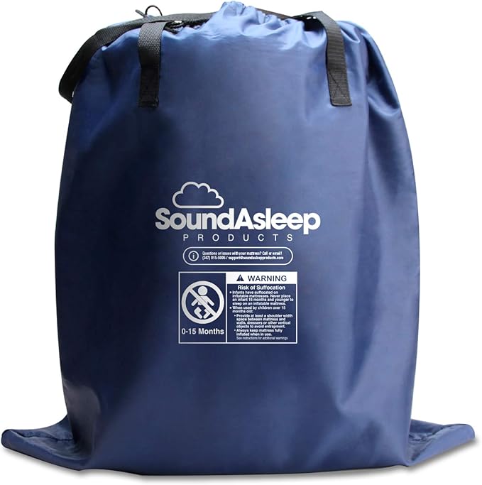 SoundAsleep Camping Series Air Mattress with Eco-Friendly PVC - Included Rechargeable Air Pump - Queen Size