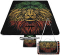 Lion of Judah Rasta Reggae Art Waterproof Outdoor Picnic Blanket Sandproof Beach Mat for Camping Hiking Grass Travelling