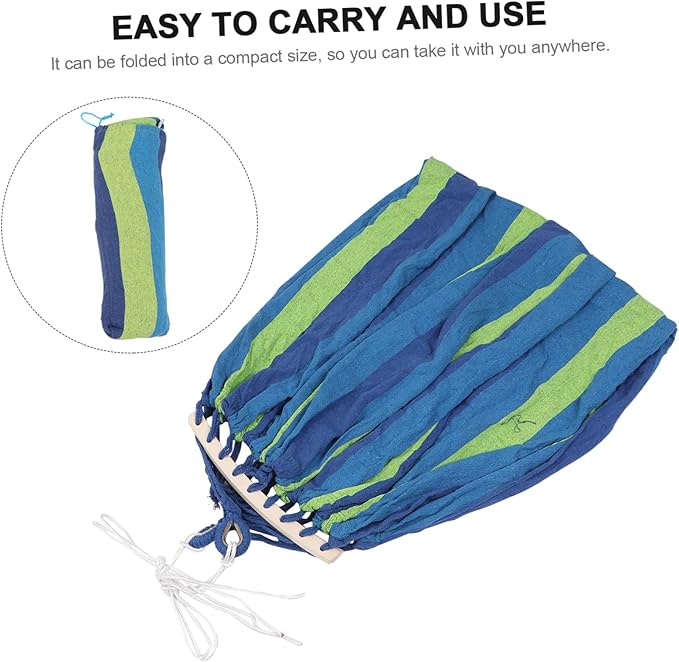 Heavy Duty Anti-Rollover Hammock Portable Camping Hiking Beach Garden Hammock Net