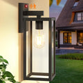 Upgraded Motion Sensor Outdoor Wall Light Large Size Dusk to Dawn Porch Light Outdoor Wall Sconce Lantern 3 Lighting Modes Exterior Lighting Fixture Wall Mount Outside Light for House Garage Black