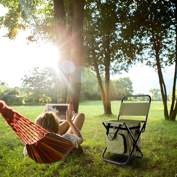 Outdoor Folding Chair Portable Back Chair Fishing Self-Driving Maza Multi-Functional Picnic Camping Fishing Chair