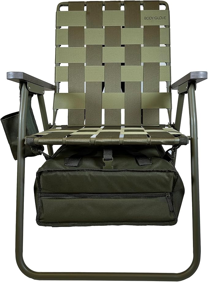 Body Glove Colorado Folding Chair for Adults – Portable Outdoor Beach Chair with Cup Holder Heavy Duty Foldable Chair - 325lb