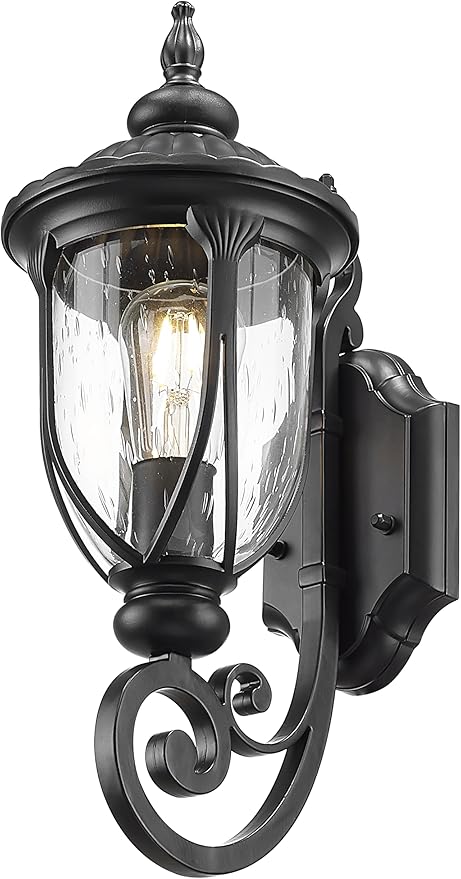 Acclaim 2201BK Laurens Collection 1-Light Wall Mount Outdoor Light Fixture Matte Black