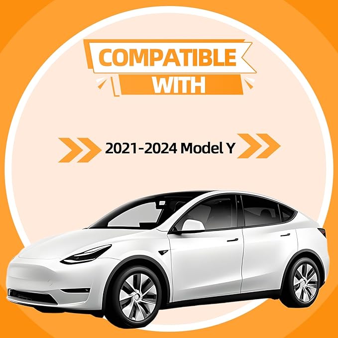 Car Camping Portable Table Compatible with 2021-2024 Tesla Model Y Camping Outdoor Folding Table with 2 Pack Collapsible Stool Tailbox Car for Travel Hiking Picnic BBQ Fishing Beach