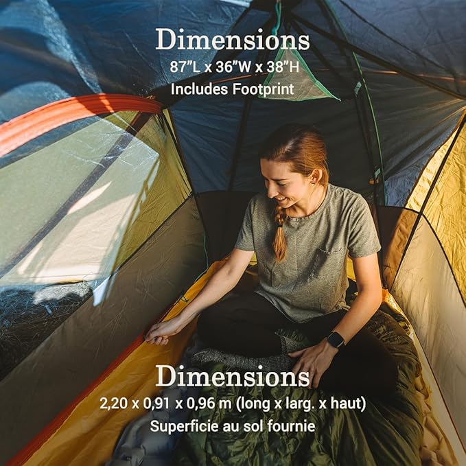 Coleman PEAK1 Premium Waterproof Backpacking Tent with Rainfly &amp Footprint Lightweight Camping Tent Withstands Winds up to 45 MPH 1/2/3/4/6 Person Sizes