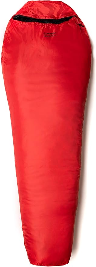 Snugpak Travelpak 1 Sleeping Bag with Mosquito Net 45 Degree Left Hand Zip Flame Red