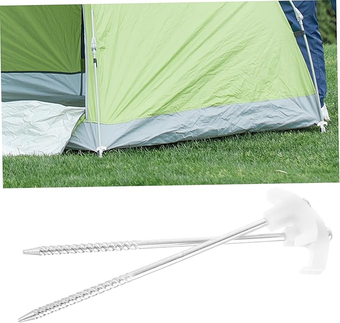 HANABASS 8Pcs Heavy Duty Night Glow Tent Stakes for Camping Outdoor Canopy and Hiking Aluminum Ground Anchors for Secure Fixing in High Winds