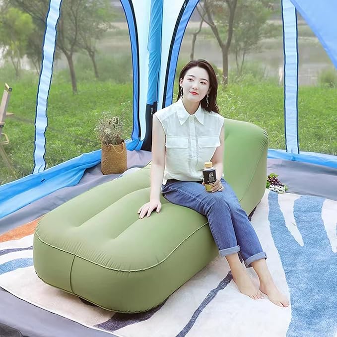 Portable Inflatable Sofa Bed Inflatable Recliner Outdoor Camping Leisure Can Store Electricity Sofa Inflatable Chair Camping Accessories