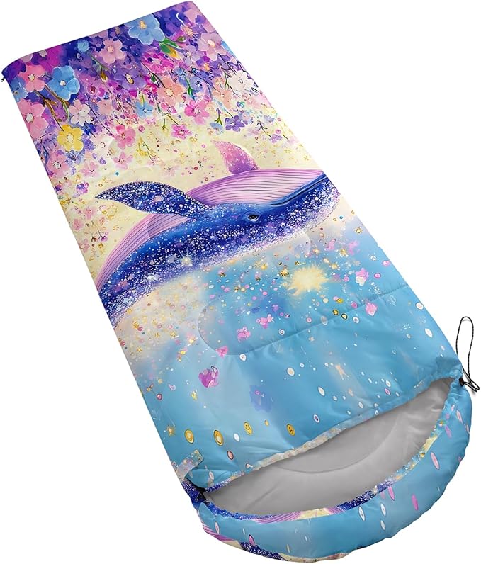 AILONEN Sunflower Sunset Sleeping Bag for Boys Girls Adults3 Season Warm &amp Cool Weather Botanical Design Lightweight Waterproof Camping Sleeping BagHikingOutdoor Backpack Traveling