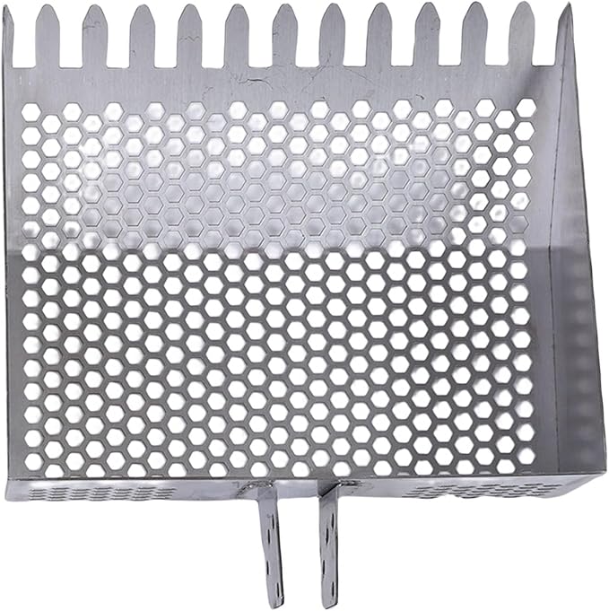 GLOGLOW Metal Litter Scoop Heavy Duty Stainless Steel 2 in 1 Adjustable Poop Scooper for Chicken Coop Beach Garden