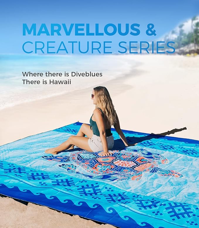 OCOOPA Beach Blanket Sand Free Mat Quick Drying Large and Compact Easy Carring Perfect for Beach Yoga Outdoor Music Festival Travel Camping Gifts Park Picnic