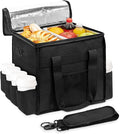 Insulated Food Delivery Bag with 8Cup Holderremovable partition plateThermal Cold/Hot Separationfor Beverages Parties Grocery Food Transport Hot &ampCooler Bags