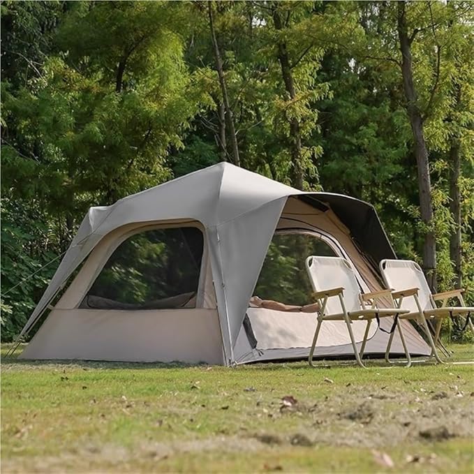 Camping Tents Reactive Outdoor Tent 4 Person Tent Instant Tent Tents for Camping Tent with Brim Water Resistant Sunproof Outdoor Glamping House