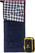 REDCAMP Cotton Flannel Sleeping Bag for Camping Backpacking Adults Cold Weather Envelope Sleeping Bags with 2/3/4/6lbs Filling
