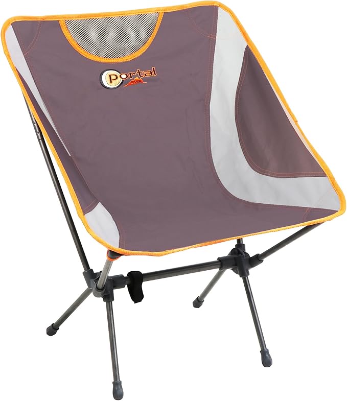 Portal Lightweight Portable Backpacking Chair Small Folding Compact Camping Chairs for Adults Outdoor Lounge Chairs with Carry Bag for Travel Hiking Beach Picnic Lawn Supports 225lbs