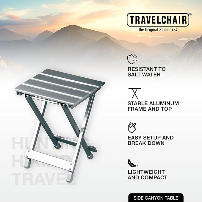 Travel Chair 2689-22 Side Canyon Table Silver