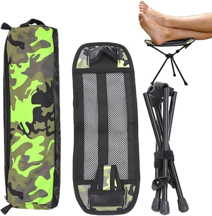 Foldable Foot Rest Ergonomic Comfort 45.5 * 39.5cm Leg Comfort Stool Travel Leg Support Multipurpose Usage or Travel Office Airplane Outdoor Beach Patio Couch