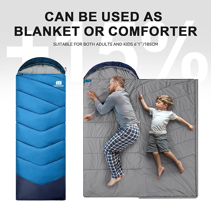 Sleeping Bags for Adults Cold Weather &amp WarmBackpacking Camping Sleeping Bag for Tall Girls BoysLightweightCompactWaterproof Camping Gear for TravelingHikingHotelOutdoor &amp Indoor