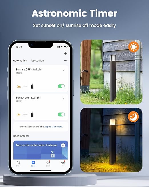 SURAIELEC Smart Wi-Fi Low Voltage Transformer 200W Indoor Outdoor Landscape Lighting Transformer with 2 Zones 120V AC to 12V 15V AC Multi Tap Power Supply Works with Alexa &amp Google Assistant