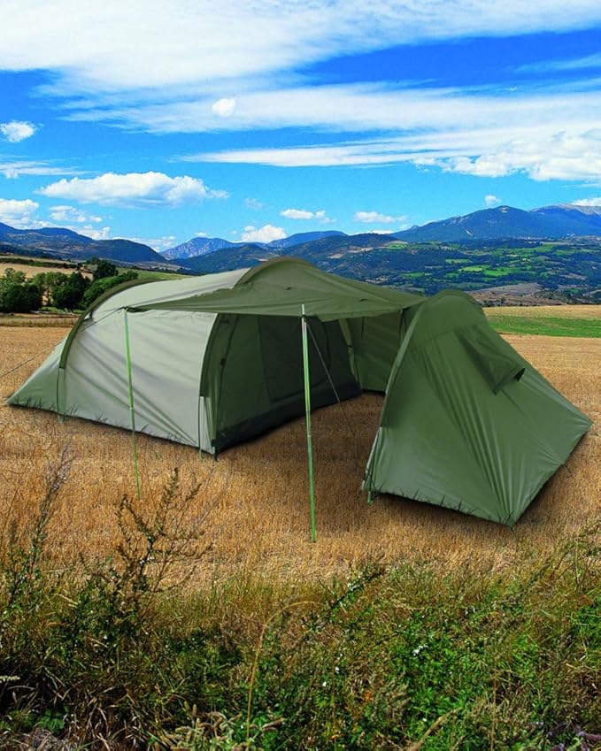 Mil-Tec 3 PersonsM. Storage 1 80x4.15 m Tent – Grey 220 x 180 cm x 120 cm