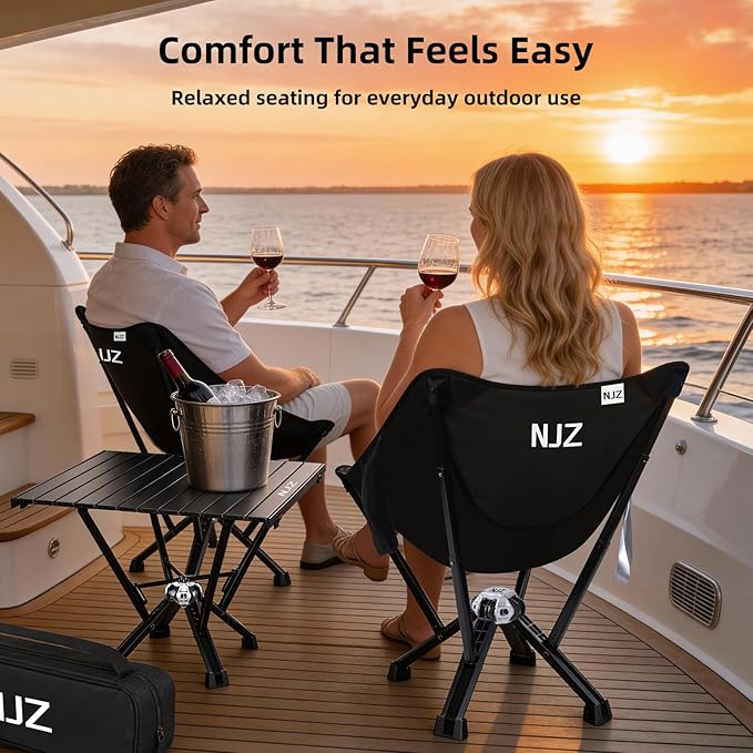 Folding Outdoor Chair — Easy Outdoor Comfort Simple One-Piece Design Stable Aluminum Frame Relaxed Seating for Backyard Camping &amp Everyday Use