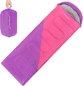 Clostnature Sleeping Bag for Adults and Kids - Lightweight Camping Sleeping Bag for Girls Boys Youths Ultralight Backpacking Sleeping Bag for Cold Weather - Compression Sack Included(Right Zipper)