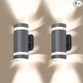 LED 2 Pack Semi Cylinder Up and Down Lights Outdoor Wall LightBody in Aluminum Waterproof Outdoor Wall Lamps3000k 5W with Certificate ETL…