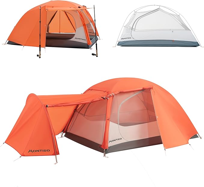 Triphyr Backpacking Tent with F-Nexus Extension 2-Person Combo Attachable Extension Shelter Lightweight 2 Person Tent for Backpacking Camping Hiking &amp Biking
