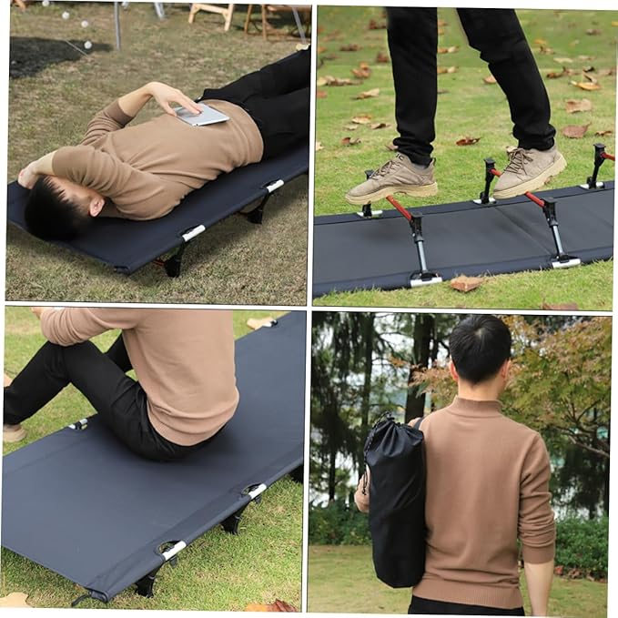 HANABASS Portable Camping Bed Lightweight Guest Bed for Outdoor Adventures Easy Storage and Comfortable Use