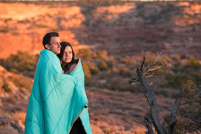Teton Mammoth Queen Size Double Sleeping Bag- A Warm Bag The Whole Family can Enjoy – Great for Camping Hunting and Base Camp. Compression Sack Included 40F Teal