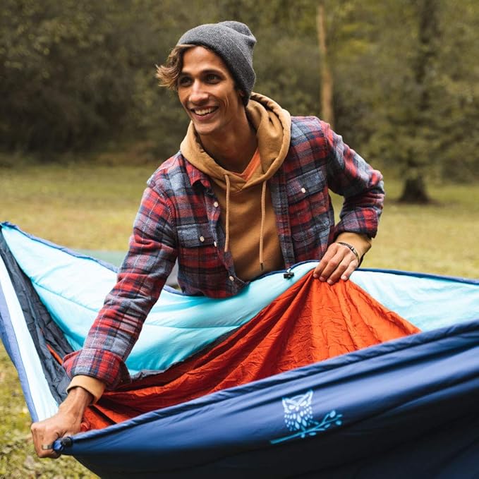 Wise Owl Outfitters Hammock Underquilt – Insulated Camping Quilt for Warm Sleeping – Fits Under Hammocks – Ultralight Water-Resistant &amp Packable