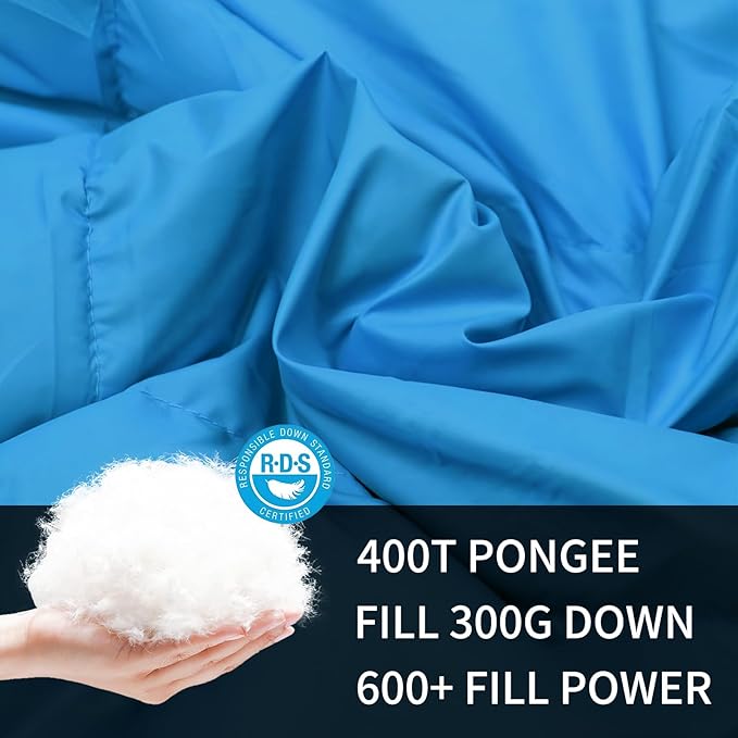 Down Camping Blanket Packable600+Fill PowerMulti-Purpose Warm Camping Quilt for Outdoor Camping Backpacking and Hiking 73x53 inches.