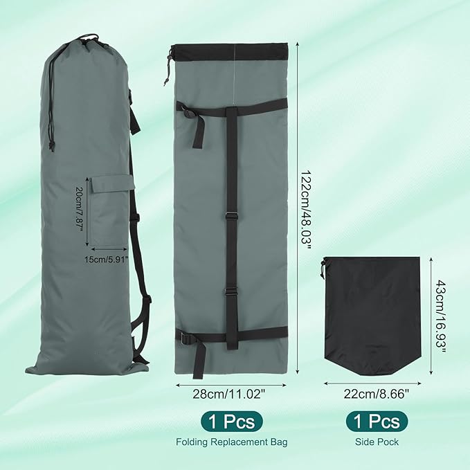 PATIKIL Foldable Camp Chair Replacement Bag Camping Chairs Folding Chair Carry Bag with Adjustable Shoulder Strap for Outdoor Camping Fishing Storage Gray