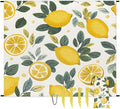 Waterproof Sandproof Beach Blanket 59''×68'' Lemon Drawing Polyester Outdoor Picnic Blanket with 4 Stakes &amp Storage Bag for BeachCampingVacation Fruit