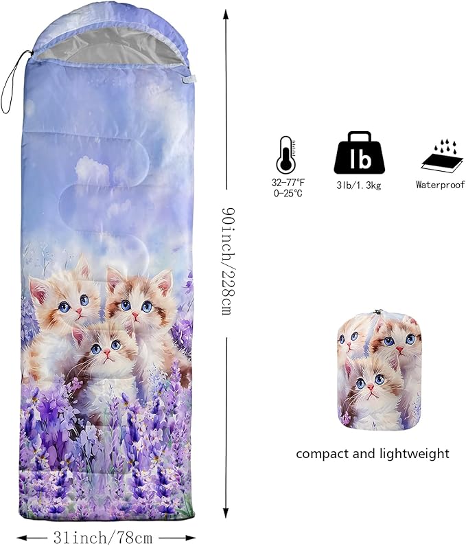 AILONEN Sports Basketball Sleeping Bag for Kids BoysWarm and Cool WeatherLightweightWaterproof Backpacking3D Galaxy Ball Print Sleeping Bag for Camping