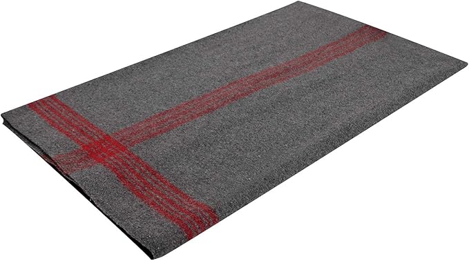 Rothco Striped Outdoor Wool Blanket – Heavyweight Warm and Comfortable Emergency Cover