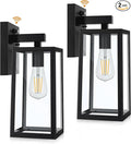 SHINE HAI Dusk to Dawn Outdoor Wall Lantern Extra Large Exterior Sconce Fixture with E26 Base Waterproof Wall Mount Light Outdoor Lantern for Porch 2 Pack