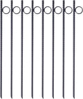 8 Pcs Heavy Duty Steel Rebar Ground Stakes 3/8 x 18 - Tent Canopy Stakes with Angled Ends &amp 1 Loops for Campsites Outdoor Use