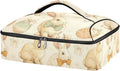 Casserole Carrier Loveliness Bunnies PrintInsulated Casserole Carrier for Hot or Cold Food Thermal Lunch Tote for Potluck Parties Picnic Beach Fits 9 x 13 Inches Baking Dish